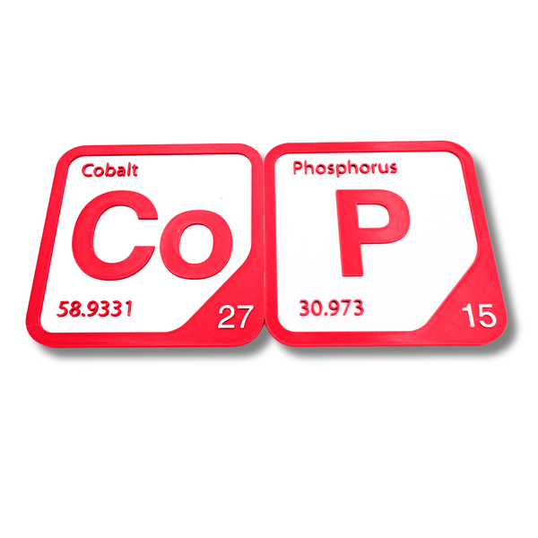 Periodic Table Word Sign - 'COP' (Cobalt + Phosphorus) - 5.63 in x 5.63 - Durable & Eco-Friendly STEM Decor