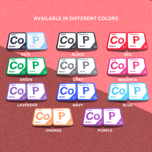 Periodic Table Word Sign - 'COP' (Cobalt + Phosphorus) - 5.63 in x 5.63 - Durable & Eco-Friendly STEM Decor