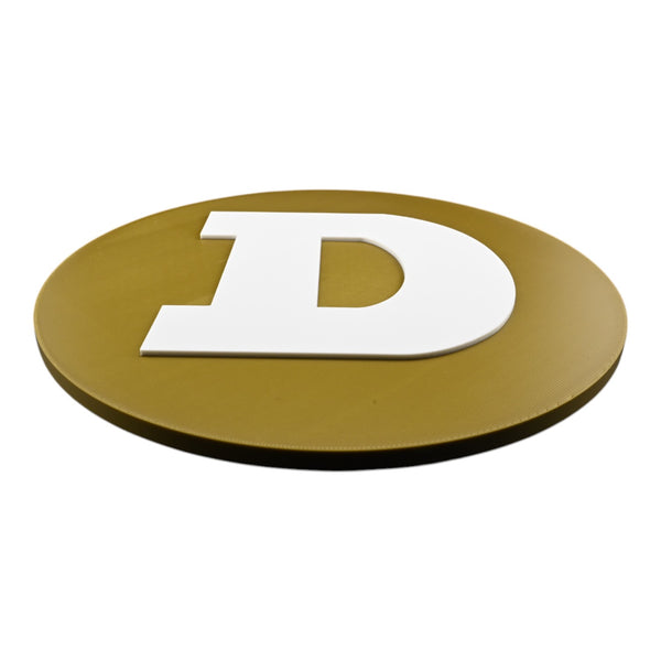 DOGE COIN Wall Sign - Cryptocurrency Decor, Modern Dogecoin Logo Wall Art, Perfect Gift for Crypto Enthusiasts