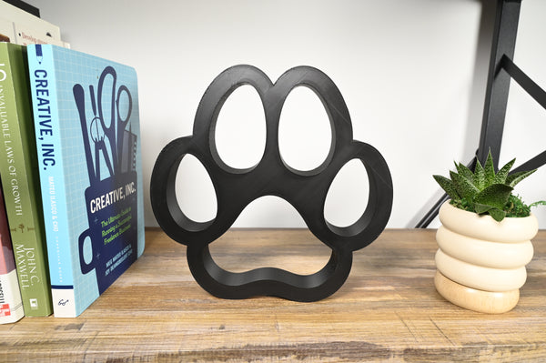 Bold Dog Paw Sculpture, Minimalist Line Art, Dog Paw Silhouette Decor, Pet Lover Gift, Home Decor, Modern Hobbies, Desk Line Art