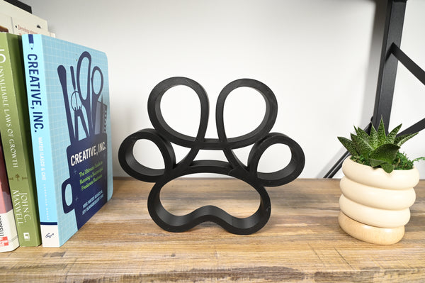 Curly Cat Paw Sculpture, Minimalist Line Art, Cat Paw Silhouette Decor, Pet Lover Gift, Home Decor, Modern Hobbies, Desk Line Art
