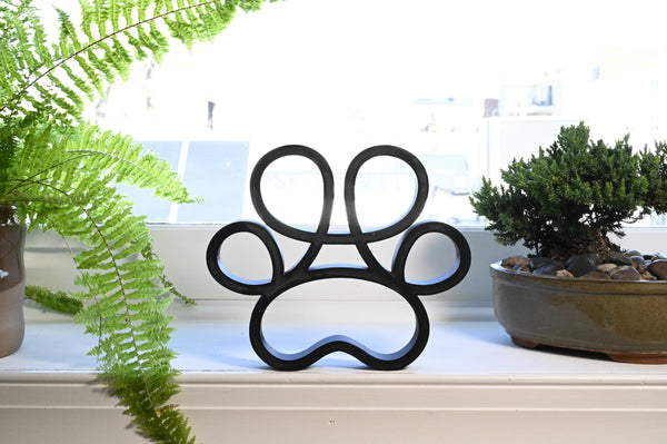 Curly Cat Paw Sculpture, Minimalist Line Art, Cat Paw Silhouette Decor, Pet Lover Gift, Home Decor, Modern Hobbies, Desk Line Art