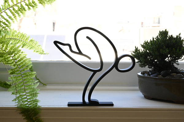 Crow Pose Yoga Decor, Minimalist Line Art, Flexibility & Balance Home Decor, Modern Hobbies, Desk Line Art
