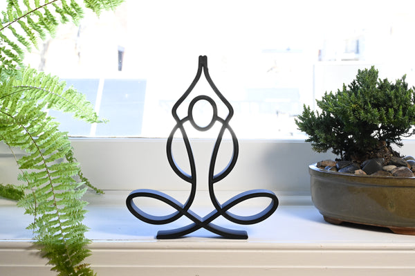 Upward Salute Pose Yoga Decor, Minimalist Line Art, Harmony & Connection Home Decor, Modern Hobbies, Desk Line Art