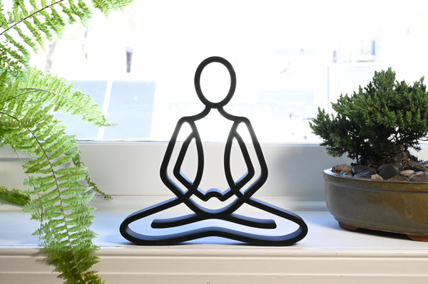 Easy Pose Standard Yoga Art, Minimalist Line Art, Bold Home Decor, Modern Hobbies, Desk Line Art