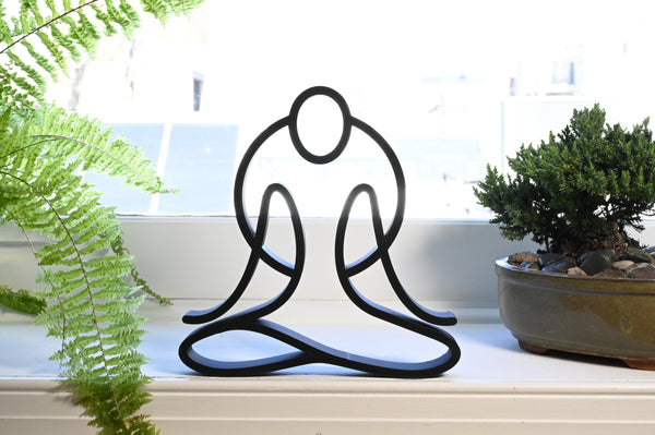Easy Pose Rising Sun Yoga Decor, Minimalist Line Art, Serenity & Harmony Home Decor, Modern Hobbies, Desk Line Art