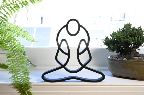 Easy Pose Trinity Yoga Art, Minimalist Line Art, Harmony & Progress Home Decor, Modern Hobbies, Desk Line Art