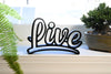 Live Curved Script Style, Minimalist Line Art "Live" Sculpture, Elegant Inspirational Home Decor, Modern Hobbies, Desk Line Art