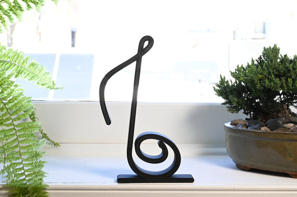 Quarter Note Decor, Minimalist Line Art, Musical Note Artwork, Music Enthusiasts Home Decor, Modern Hobbies, Desk Line Art