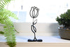 Rose Bud Sculpture, Minimalist Line Art, Rose Silhouette, Elegant Floral Home Decor, Modern Hobbies, Desk Line Art