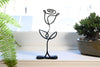 Classic Rose Sculpture, Minimalist Line Art, Rose Silhouette, Elegant Floral Home Decor, Modern Hobbies, Desk Line Art