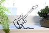 Electric Guitar Sculpture, Minimalist Line Art, Elegant Music Enthusiast Home Decor, Modern Hobbies, Desk Line Art