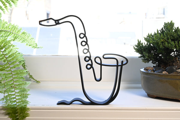 Abstract Saxophone Decor, Minimalist Line Art, Jazz & Music Home Decor, Modern Hobbies, Desk Line Art