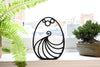 Elegant Twirl Easter Decor, Minimalist Line Art, Egg Silhouette Statue, Elegant Seasonal Home Decor, Modern Hobbies, Desk Line Art
