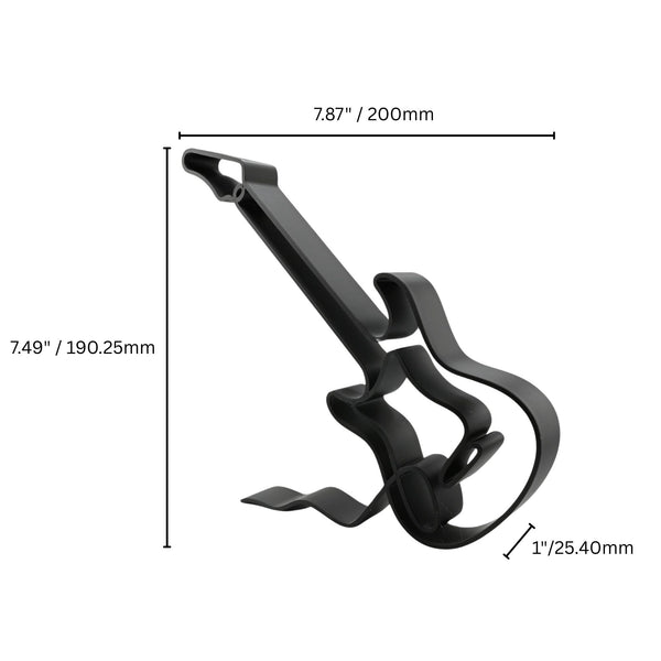 Electric Guitar Sculpture, Minimalist Line Art, Elegant Music Enthusiast Home Decor, Modern Hobbies, Desk Line Art