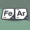 Periodic Table Word Sign - 'FEAR' (Iron + Argon) - 5.63 in x 5.63 - Durable & Eco-Friendly STEM Decor