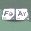 Periodic Table Word Sign - 'FEAR' (Iron + Argon) - 5.63 in x 5.63 - Durable & Eco-Friendly STEM Decor