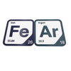 Periodic Table Word Sign - 'FEAR' (Iron + Argon) - 5.63 in x 5.63 - Durable & Eco-Friendly STEM Decor