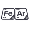 Periodic Table Word Sign - 'FEAR' (Iron + Argon) - 5.63 in x 5.63 - Durable & Eco-Friendly STEM Decor