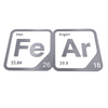 Periodic Table Word Sign - 'FEAR' (Iron + Argon) - 5.63 in x 5.63 - Durable & Eco-Friendly STEM Decor