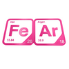 Periodic Table Word Sign - 'FEAR' (Iron + Argon) - 5.63 in x 5.63 - Durable & Eco-Friendly STEM Decor