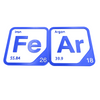 Periodic Table Word Sign - 'FEAR' (Iron + Argon) - 5.63 in x 5.63 - Durable & Eco-Friendly STEM Decor