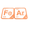 Periodic Table Word Sign - 'FEAR' (Iron + Argon) - 5.63 in x 5.63 - Durable & Eco-Friendly STEM Decor