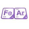 Periodic Table Word Sign - 'FEAR' (Iron + Argon) - 5.63 in x 5.63 - Durable & Eco-Friendly STEM Decor