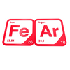 Periodic Table Word Sign - 'FEAR' (Iron + Argon) - 5.63 in x 5.63 - Durable & Eco-Friendly STEM Decor