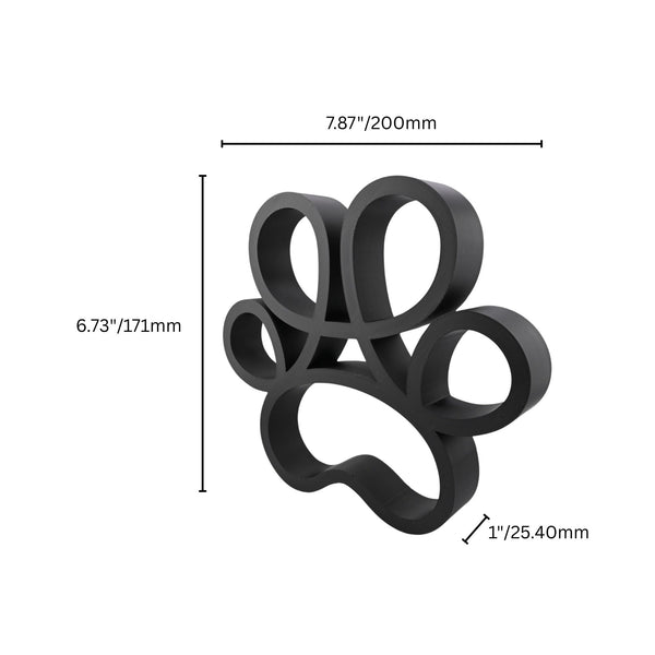 Curly Cat Paw Sculpture, Minimalist Line Art, Cat Paw Silhouette Decor, Pet Lover Gift, Home Decor, Modern Hobbies, Desk Line Art