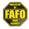 FAFO Home Security Sign – F Around and Find Out, 8.25x8.25 Inches, Multiple Colors, Mounting Options Included