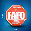 FAFO Home Security Sign – F Around and Find Out, 8.25x8.25 Inches, Multiple Colors, Mounting Options Included
