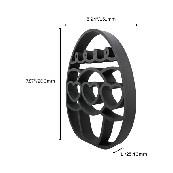 Heart Trio Easter Decor, Minimalist Line Art, Egg Statue, Elegant Seasonal Home Decor, Modern Hobbies, Desk Line Art