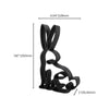 Curious Rabbit Sculpture, Minimalist Line Art Rabbit, Joyful Bunny Home Decor, Modern Hobbies, Desk Line Art for Animal Lovers