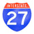 Interstate 27 Road Sign Replica – Personalized Travel Sign | Home & Office Wall Decor (8.54” x 8.53”)