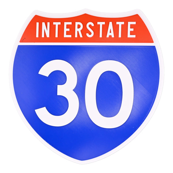Interstate 30 Road Sign Replica – Personalized Travel Sign | Home & Office Wall Decor (8.54” x 8.53”)77