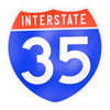 Interstate 35 Road Sign Replica – Personalized Travel Sign | Home & Office Wall Decor (8.54” x 8.53”)