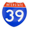 Interstate 39 Road Sign Replica – Personalized Travel Sign | Home & Office Wall Decor (8.54” x 8.53”)