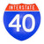 Interstate 40 Road Sign Replica – Personalized Travel Sign | Home & Office Wall Decor (8.54” x 8.53”)