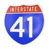 Interstate 41 Road Sign Replica – Personalized Travel Sign | Home & Office Wall Decor (8.54” x 8.53”)