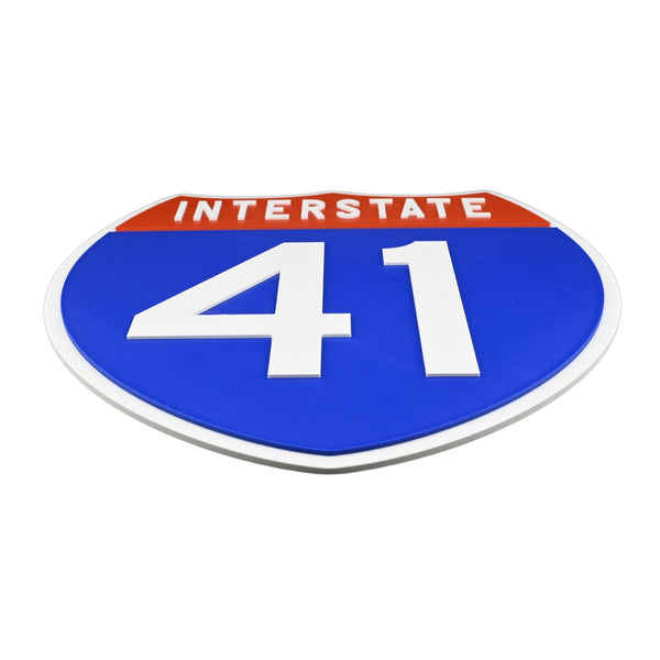 Interstate 41 Road Sign Replica – Personalized Travel Sign | Home & Office Wall Decor (8.54” x 8.53”)