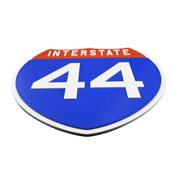 Interstate 44 Road Sign Replica – Personalized Travel Sign | Home & Office Wall Decor (8.54” x 8.53”)