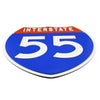 Interstate 55 Road Sign Replica – Personalized Travel Sign | Home & Office Wall Decor (8.54” x 8.53”)