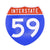 Interstate 59 Road Sign Replica – Personalized Travel Sign | Home & Office Wall Decor (8.54” x 8.53”)