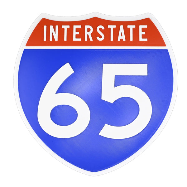 Interstate 65 Road Sign Replica – Personalized Travel Sign | Home & Office Wall Decor (8.54” x 8.53”)