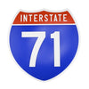Interstate 71 Road Sign Replica – Personalized Travel Sign | Home & Office Wall Decor (8.54” x 8.53”)