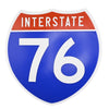 Interstate 76 Road Sign Replica – Personalized Travel Sign | Home & Office Wall Decor (8.54” x 8.53”)