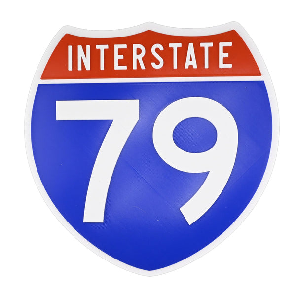 Interstate 79 Road Sign Replica – Personalized Travel Sign | Home & Office Wall Decor (8.54” x 8.53”)