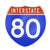 Interstate 80 Road Sign Replica – Personalized Travel Sign | Home & Office Wall Decor (8.54” x 8.53”)