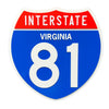 Interstate 81 Road Sign Replica – Personalized Travel Sign | Home & Office Wall Decor (8.54” x 8.53”)